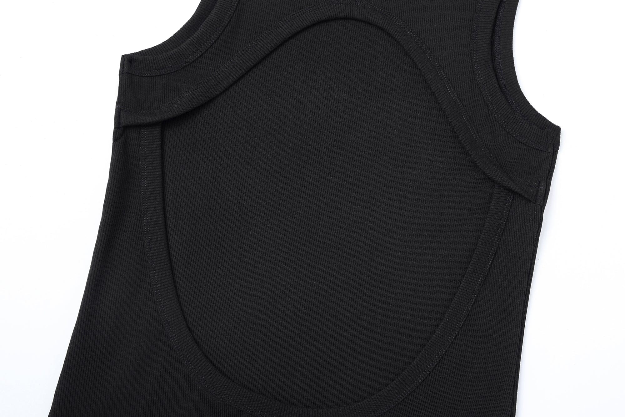 CLP Diamond Backless Ribbed Tank Top
