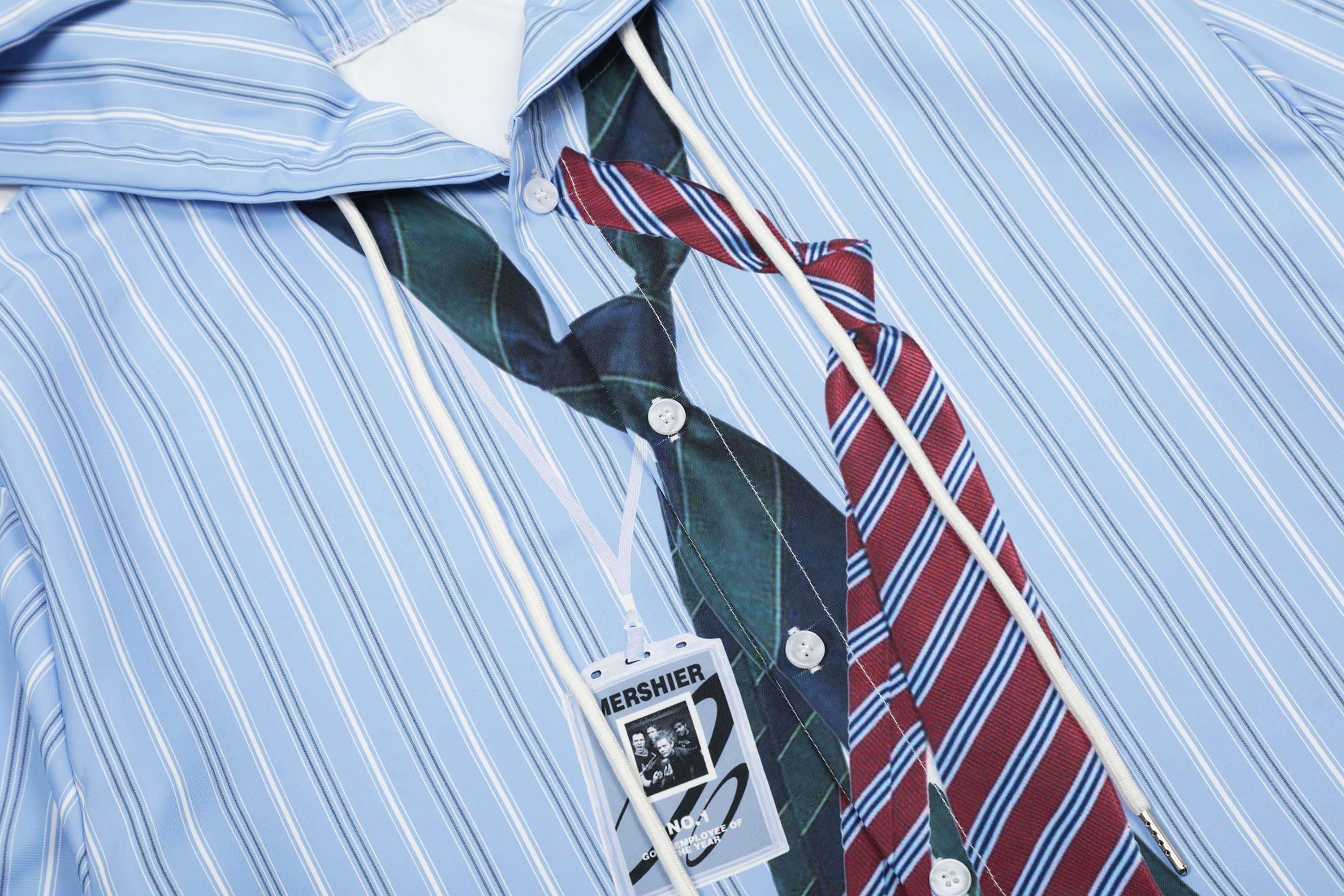 CLP Tie Graphic Striped Hooded Jacket