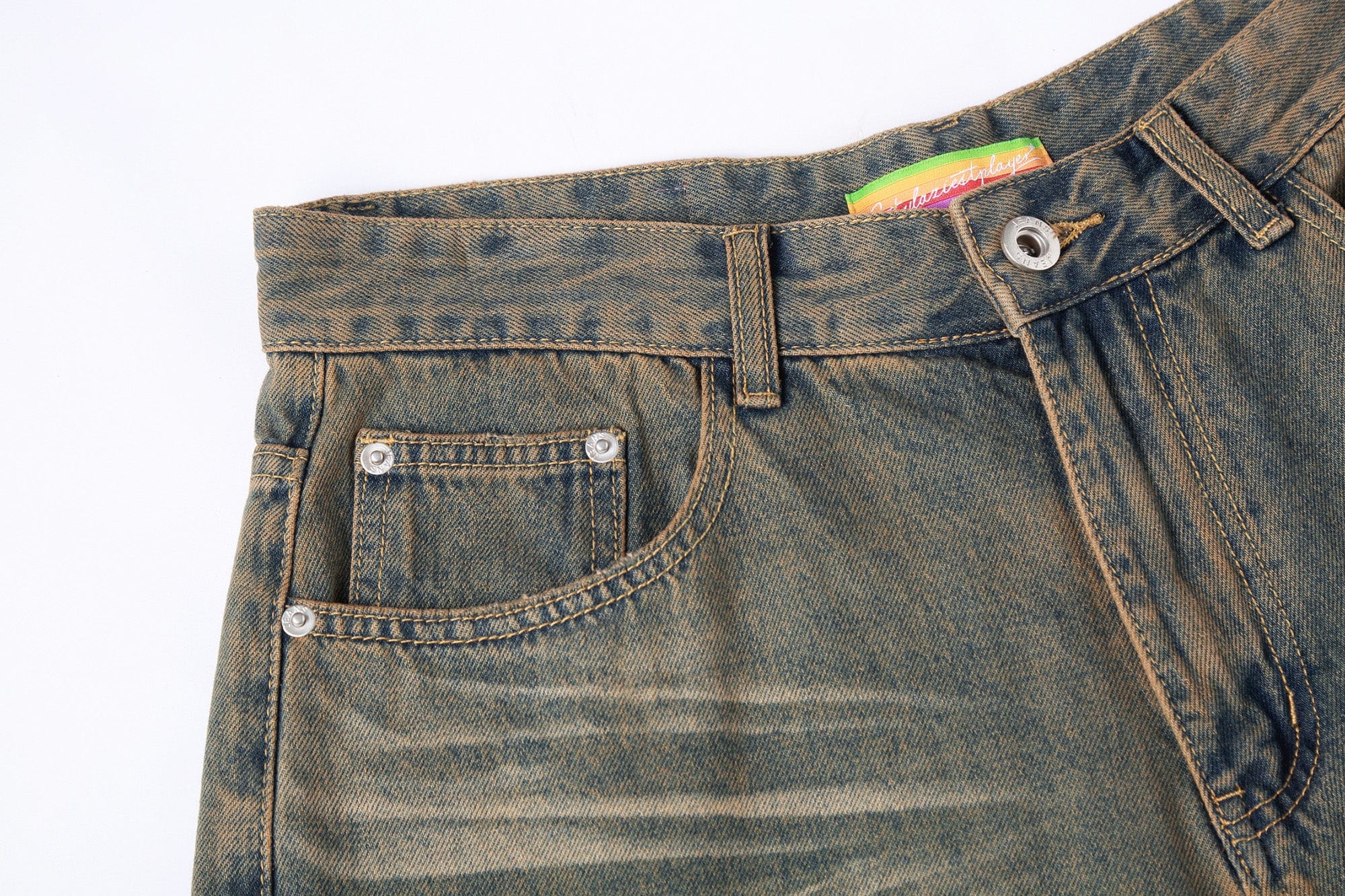 CLP Oversized Washed Denim Shorts