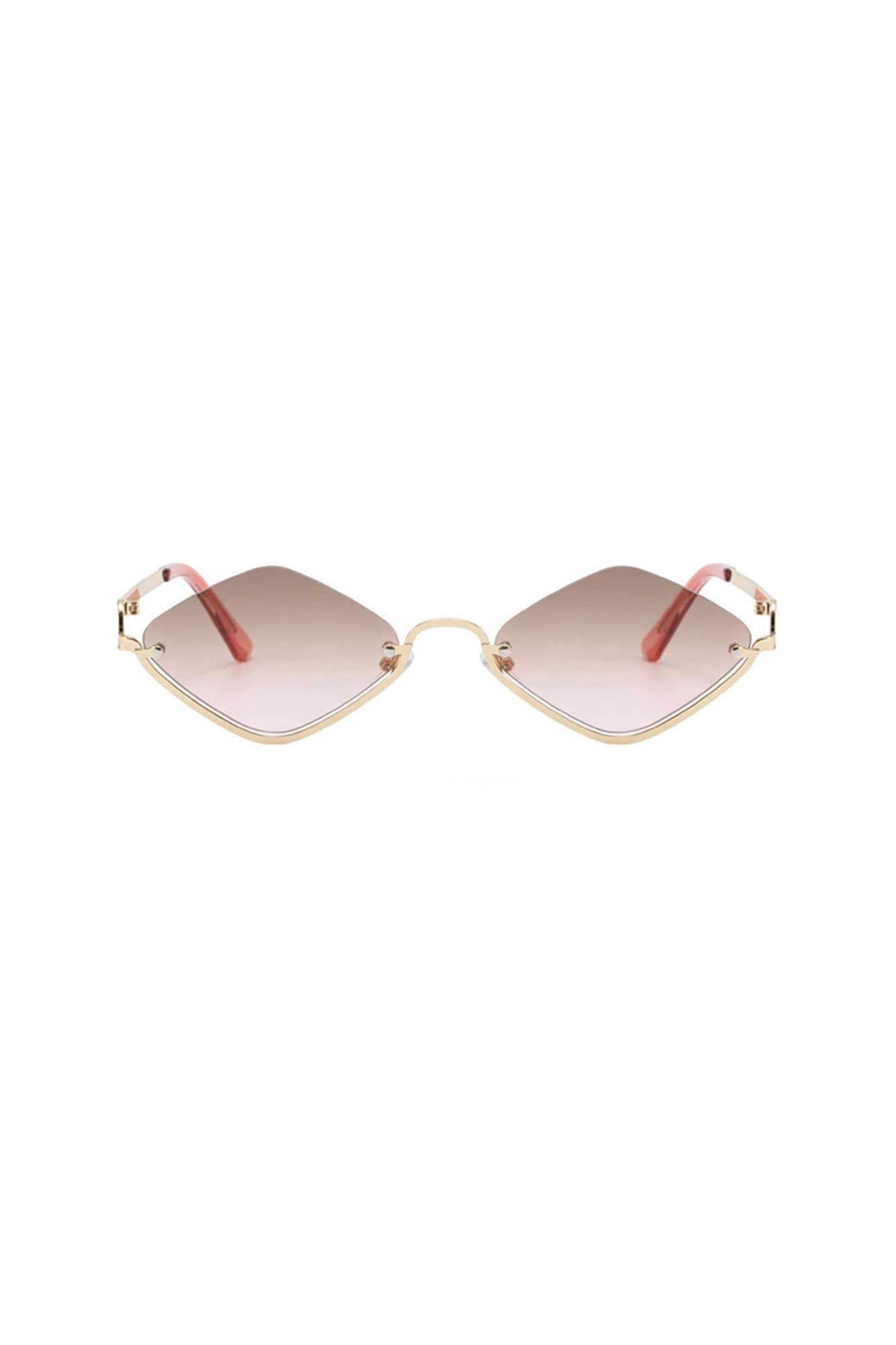 DAMAGE ASIA Diamond Half-Rim Sunglasses