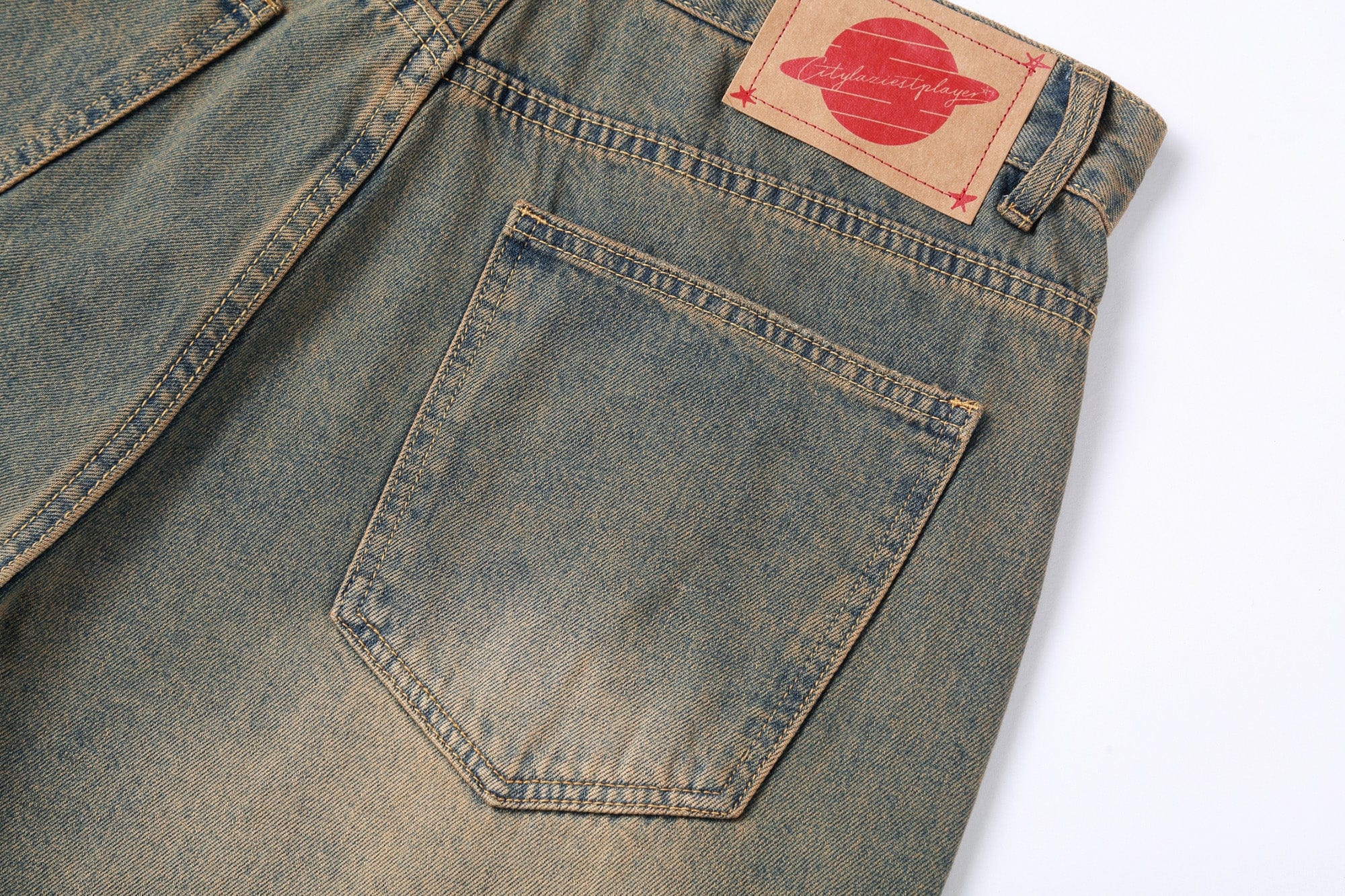 CLP Oversized Washed Denim Shorts