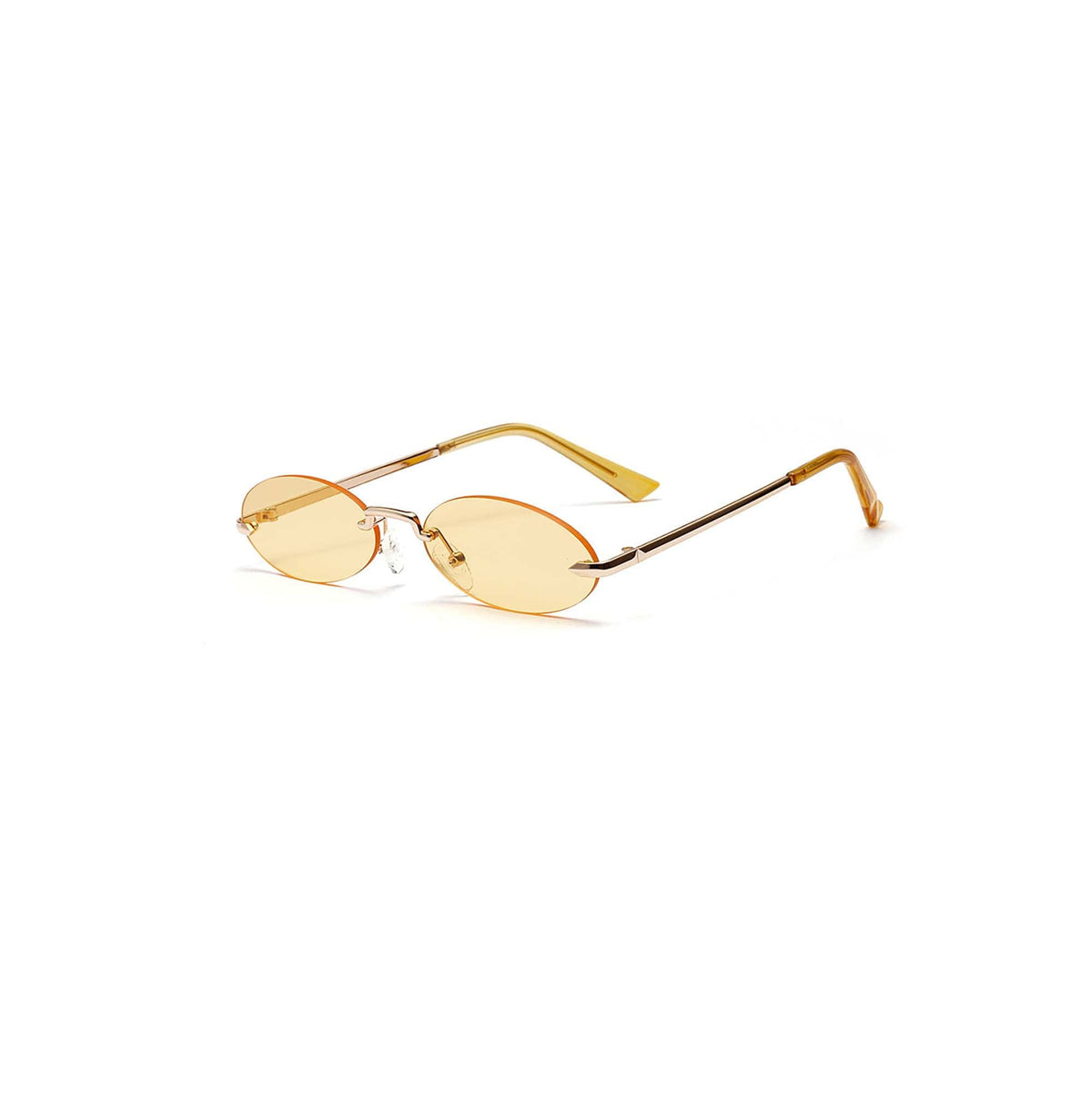 DAMAGE ASIA Oval Rimless Translucent Sunglasses