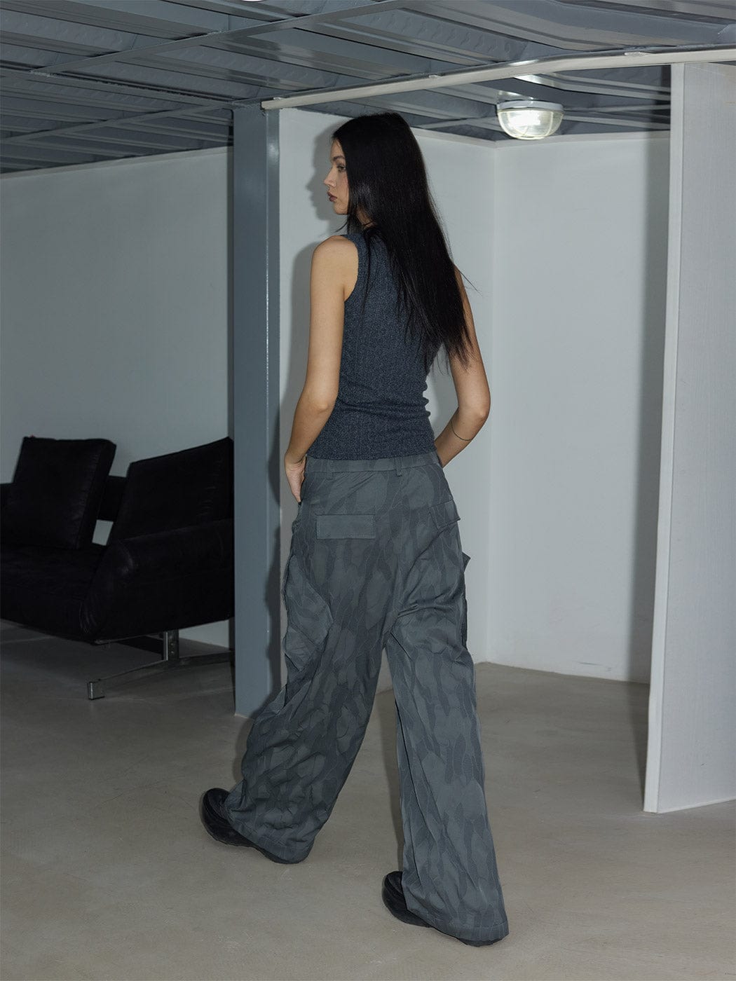49PERCENT LABELROOM Grey Camo Cargo Pants