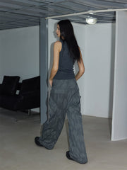 49PERCENT LABELROOM Grey Camo Cargo Pants