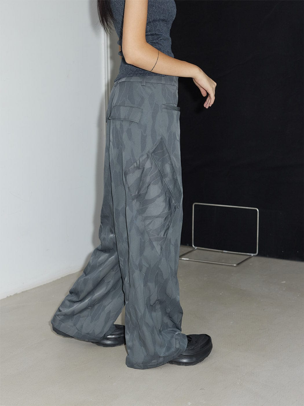 49PERCENT LABELROOM Grey Camo Cargo Pants