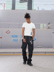DND4DES Double-Zipper Multi-Pocket Raw Jeans