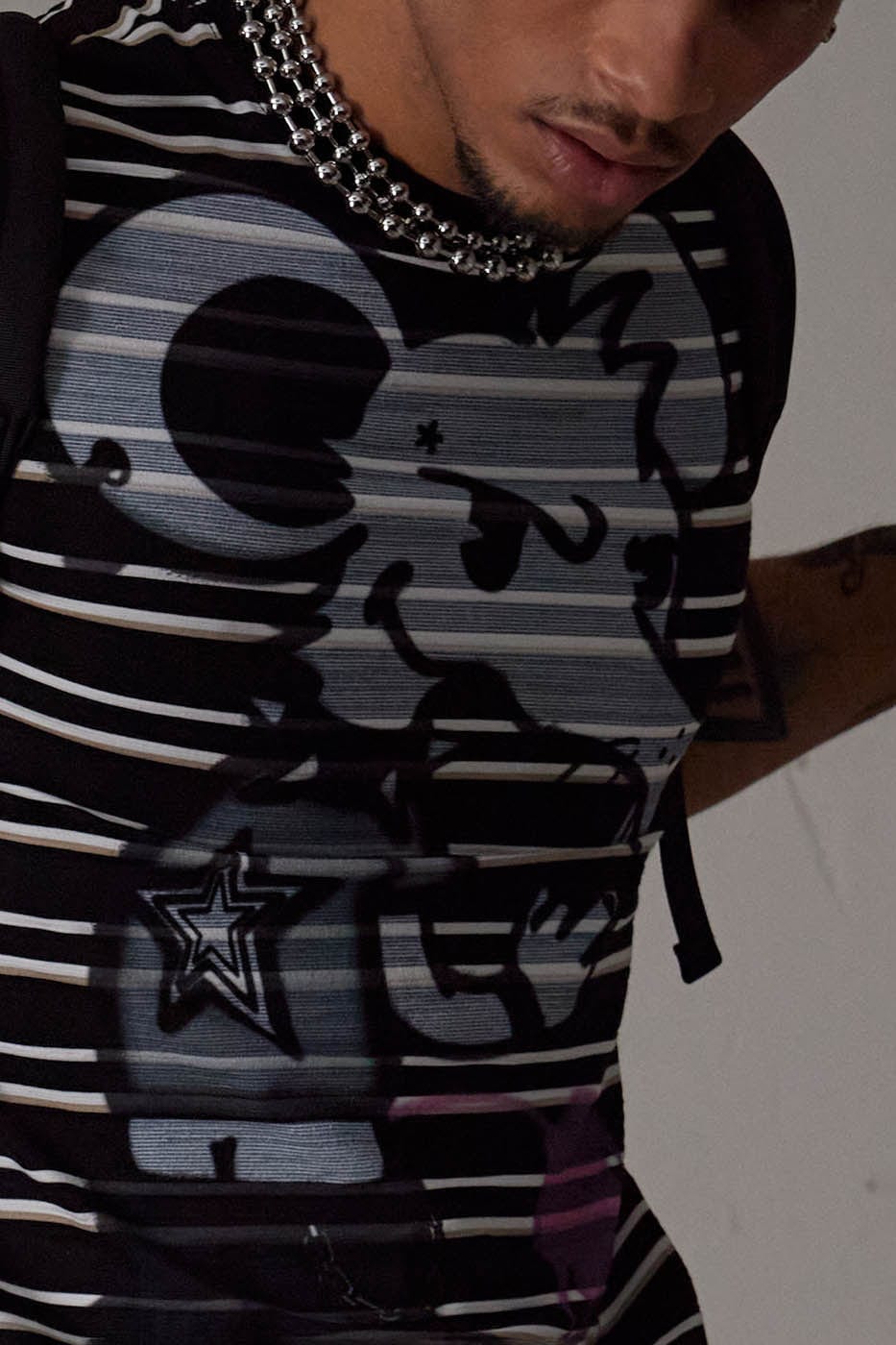 DND4DES The Rat Graffiti Striped T-Shirt