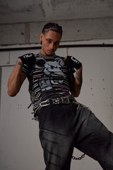 DND4DES The Rat Graffiti Striped T-Shirt