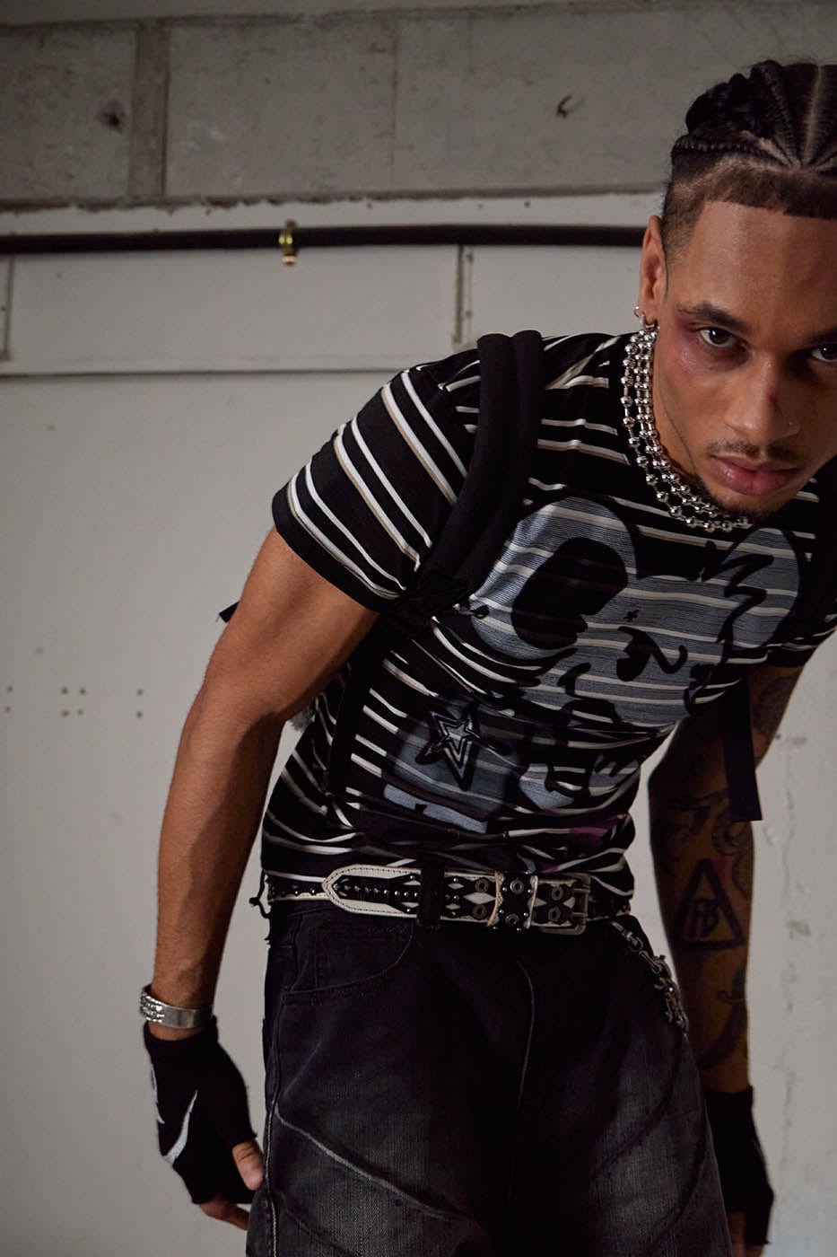 DND4DES The Rat Graffiti Striped T-Shirt