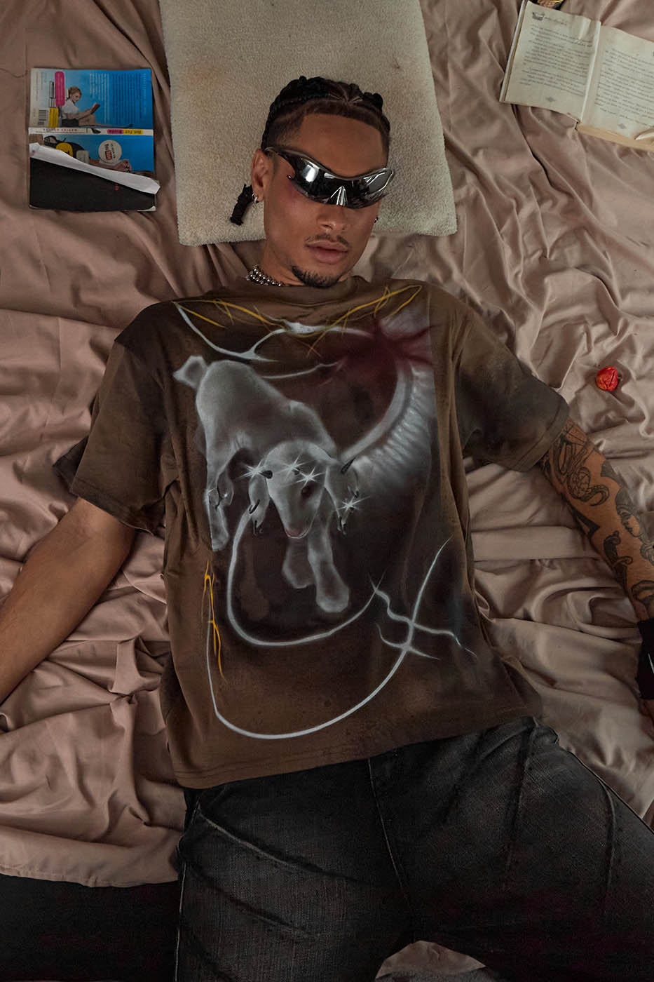 DND4DES Abstract Sheep Graffiti T-Shirt