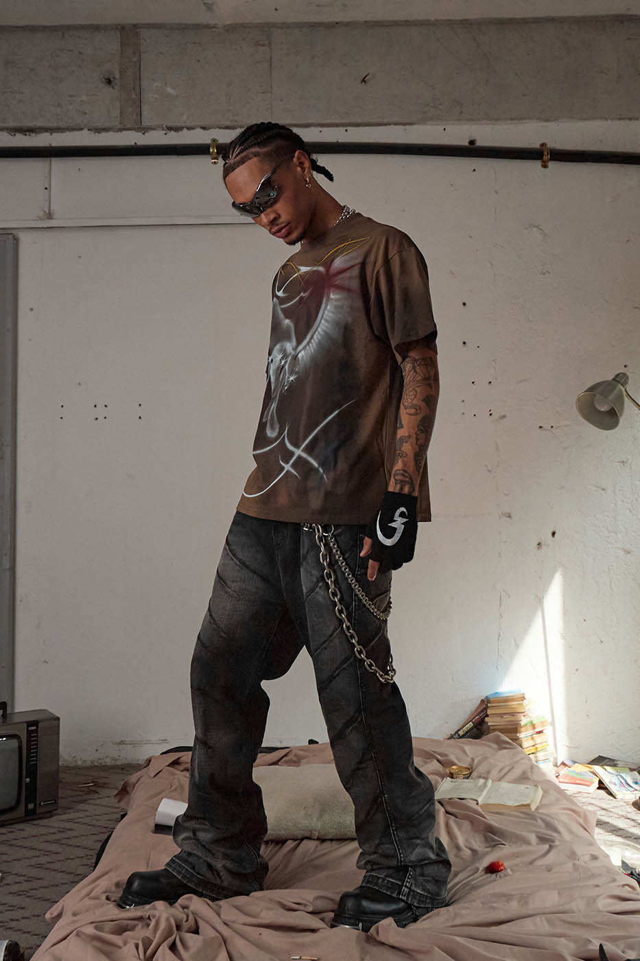 DND4DES Abstract Sheep Graffiti T-Shirt