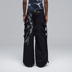 DND4DES Multi-Layered Striped Graffiti Cargo Pants