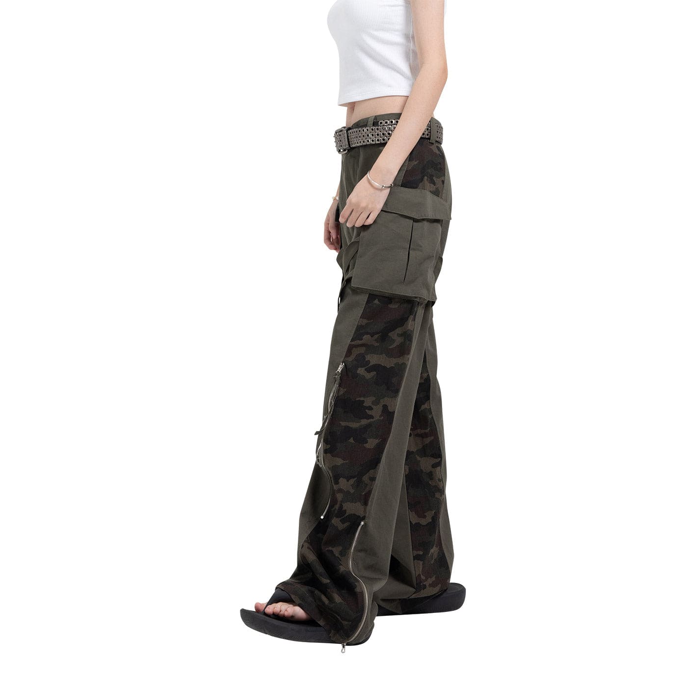 DND4DES Spliced Camouflage Bandage Zipper Cargo