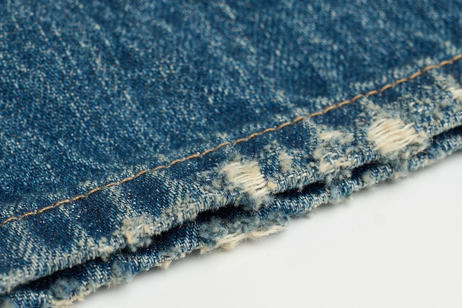 STEEPC Washed Rippled Straight-Leg Jeans