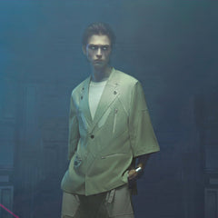 XIPHEVIL Demiurge IV Mesh Metal Short-Sleeve Blazer Green
