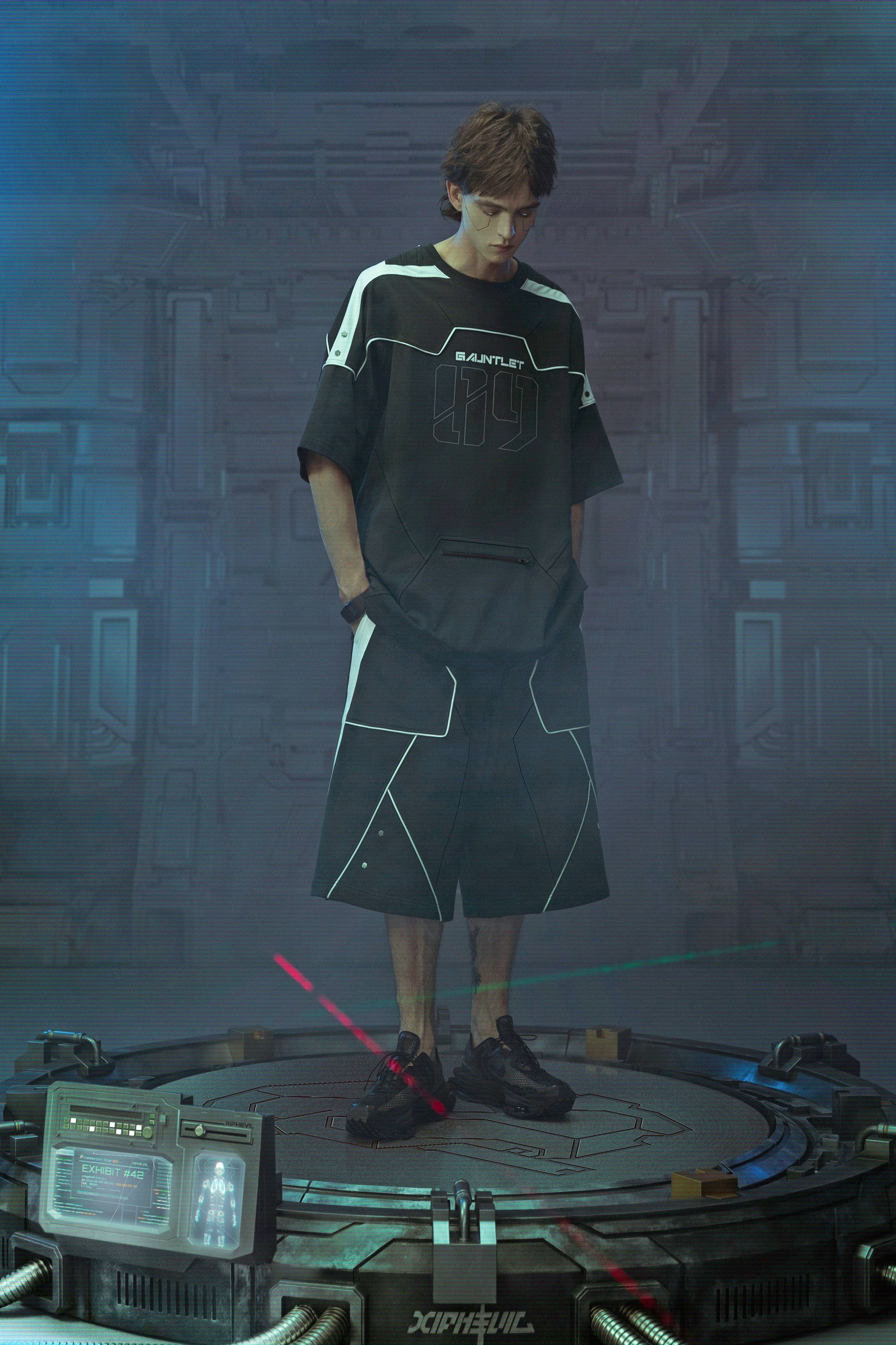 XIPHEVIL Modern Deconstructed Rivet Jersey Black