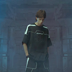 XIPHEVIL Modern Deconstructed Rivet Jersey Black