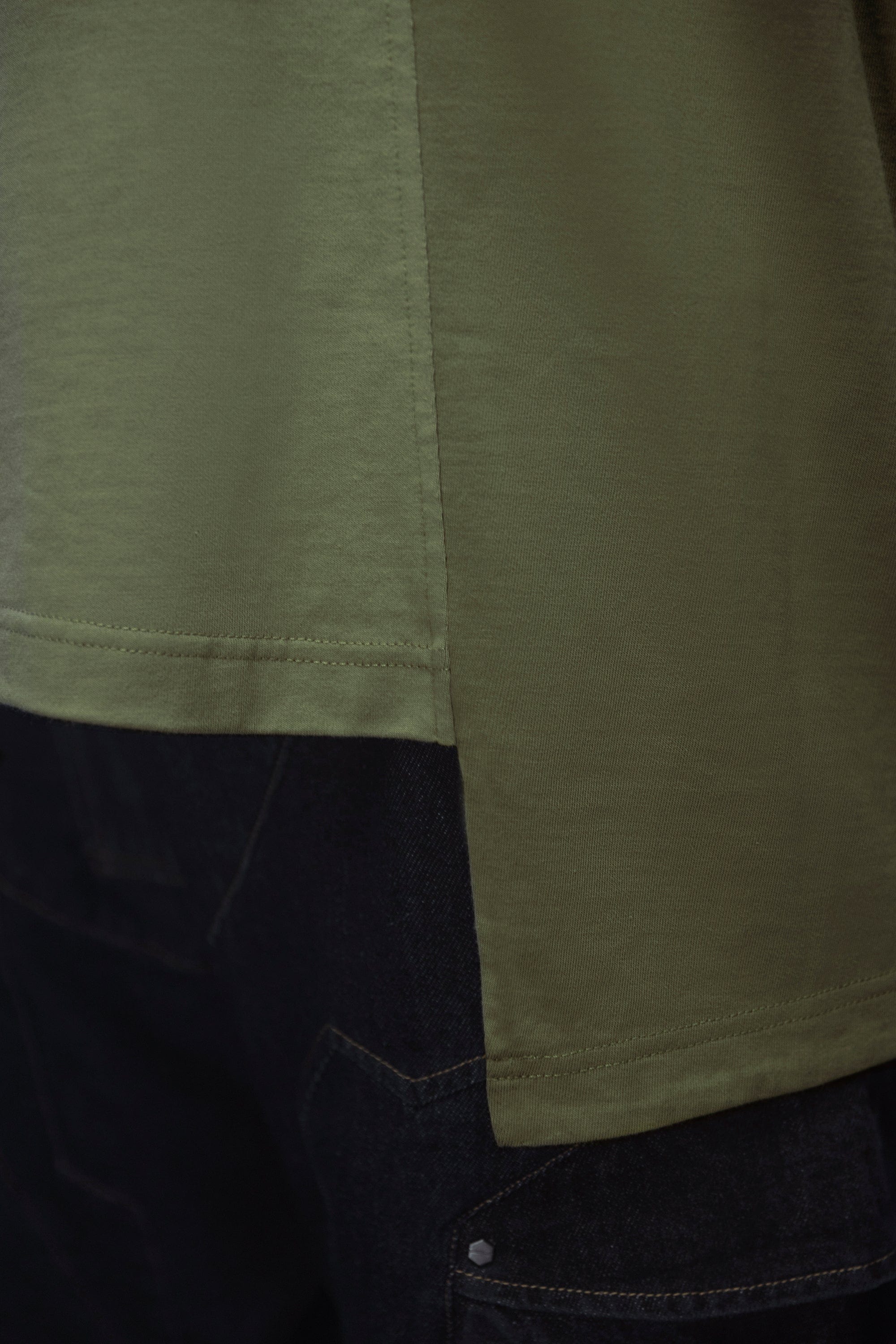 XIPHEVIL Deep Zone Deconstructed Armor Rivet T-Shirt Green