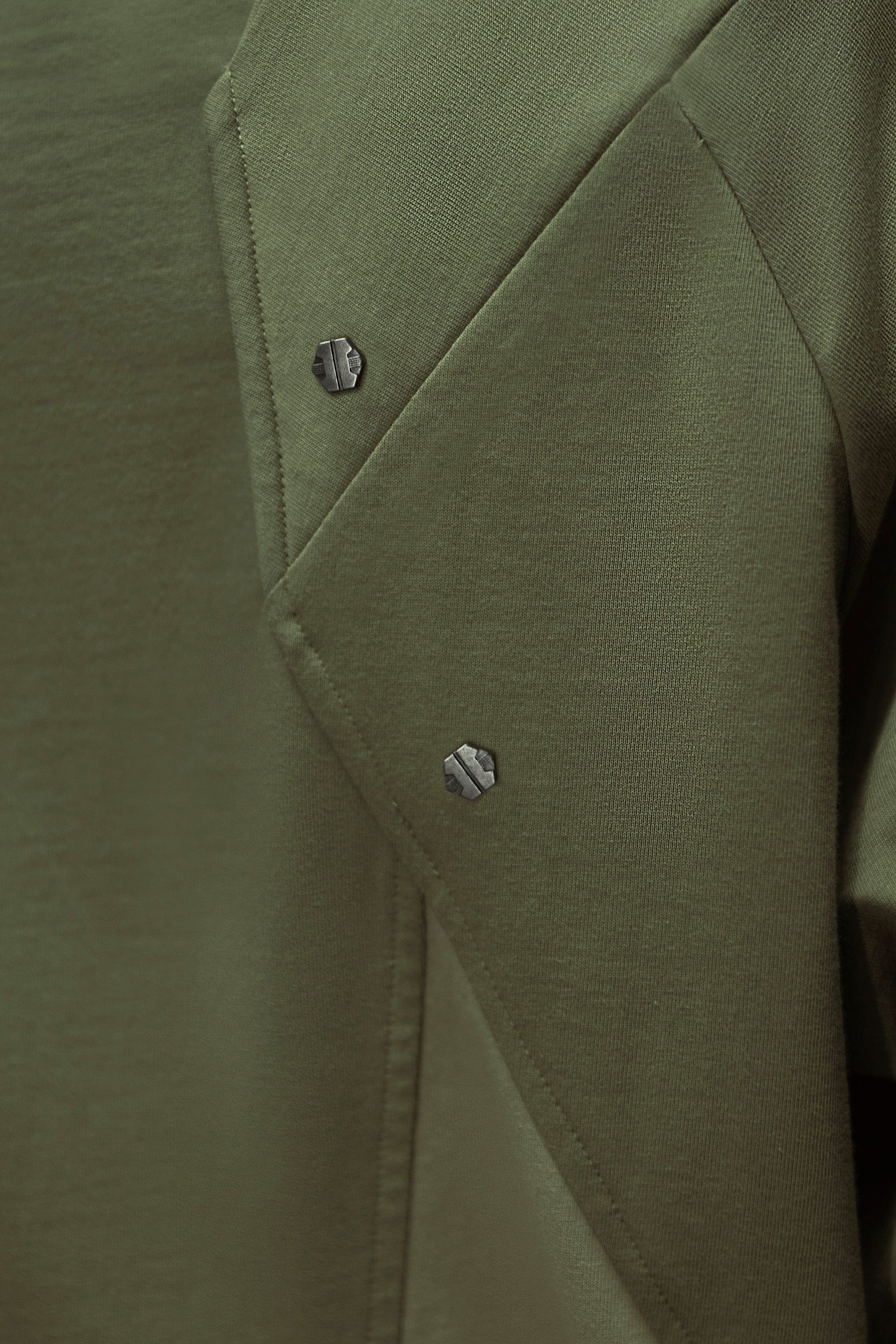 XIPHEVIL Deep Zone Deconstructed Armor Rivet T-Shirt Green