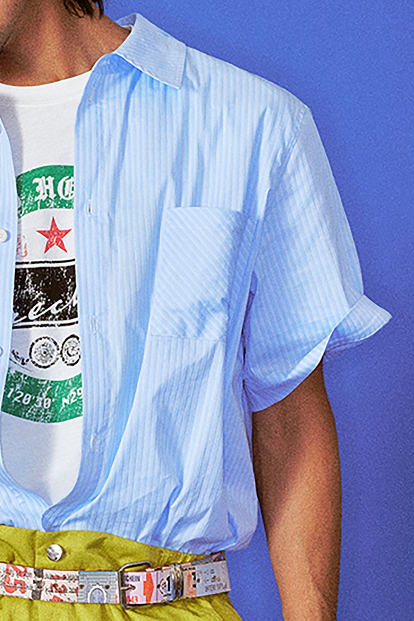 TRECLUB Vision your Success Pinstriped Half Shirt