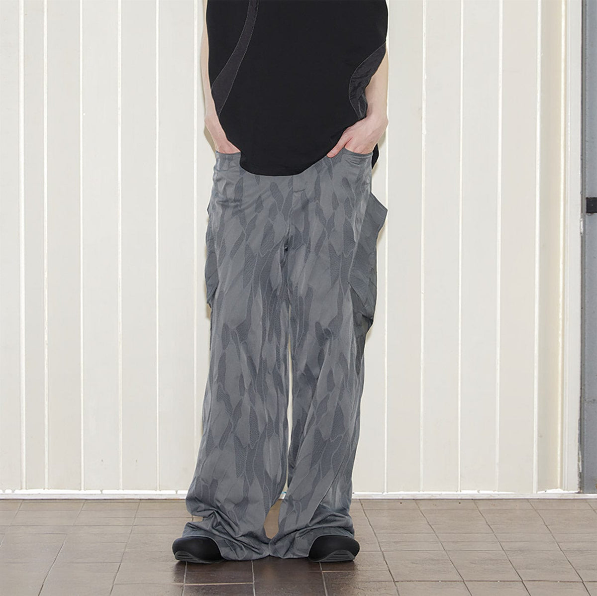 49PERCENT LABELROOM Grey Camo Cargo Pants