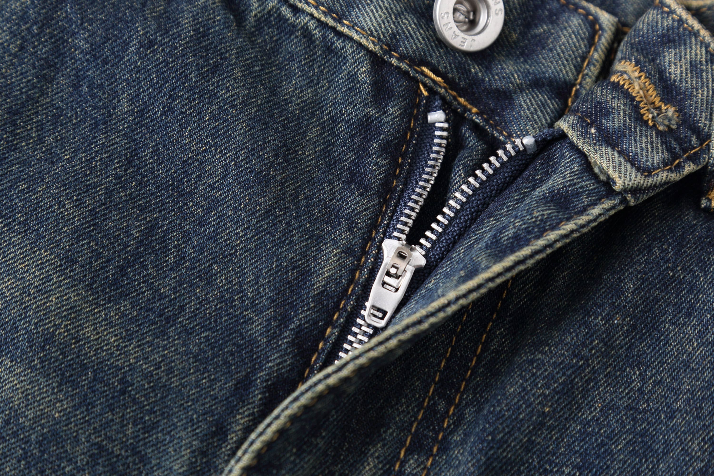 CLP Distressed Buttoned Wide-Leg Jeans