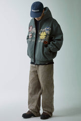 F2CE Distressed Paneled Waxed Pants