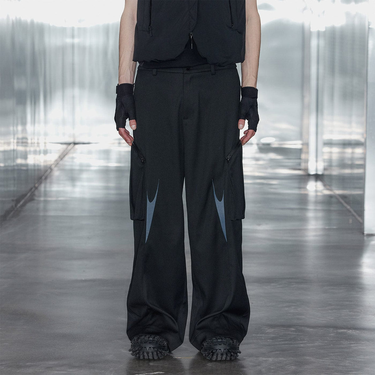 49PERCENT Embroidered Arrows Cargo Suit Pants