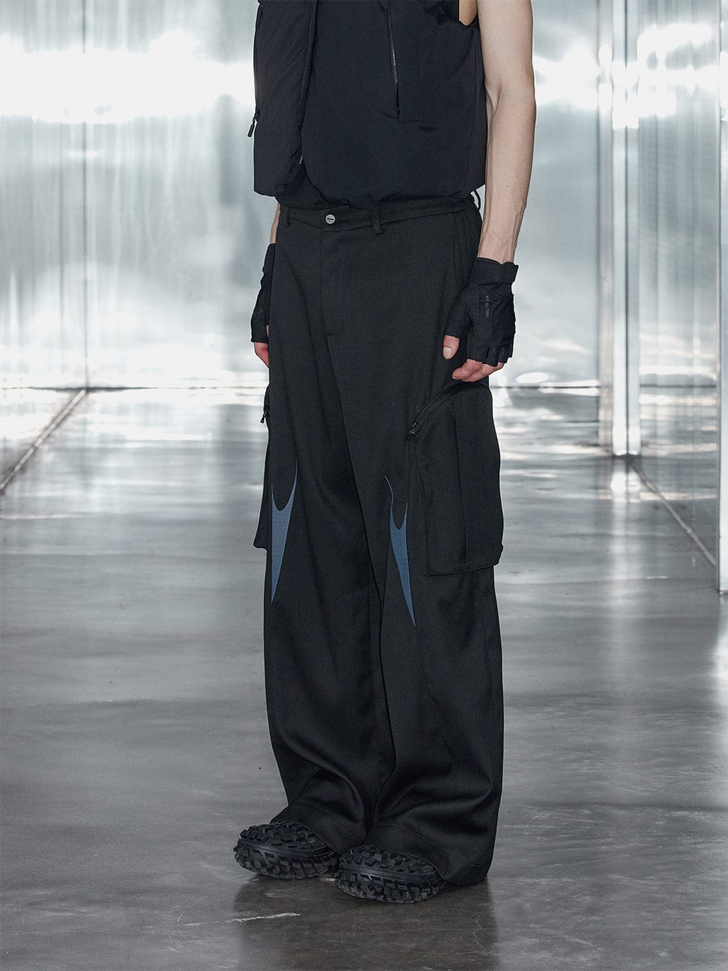 49PERCENT Embroidered Arrows Cargo Suit Pants