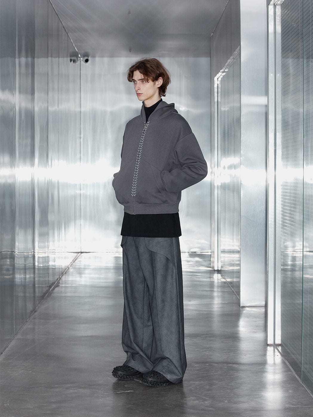 49PERCENT Flipped Pockets Faux Leather Pants