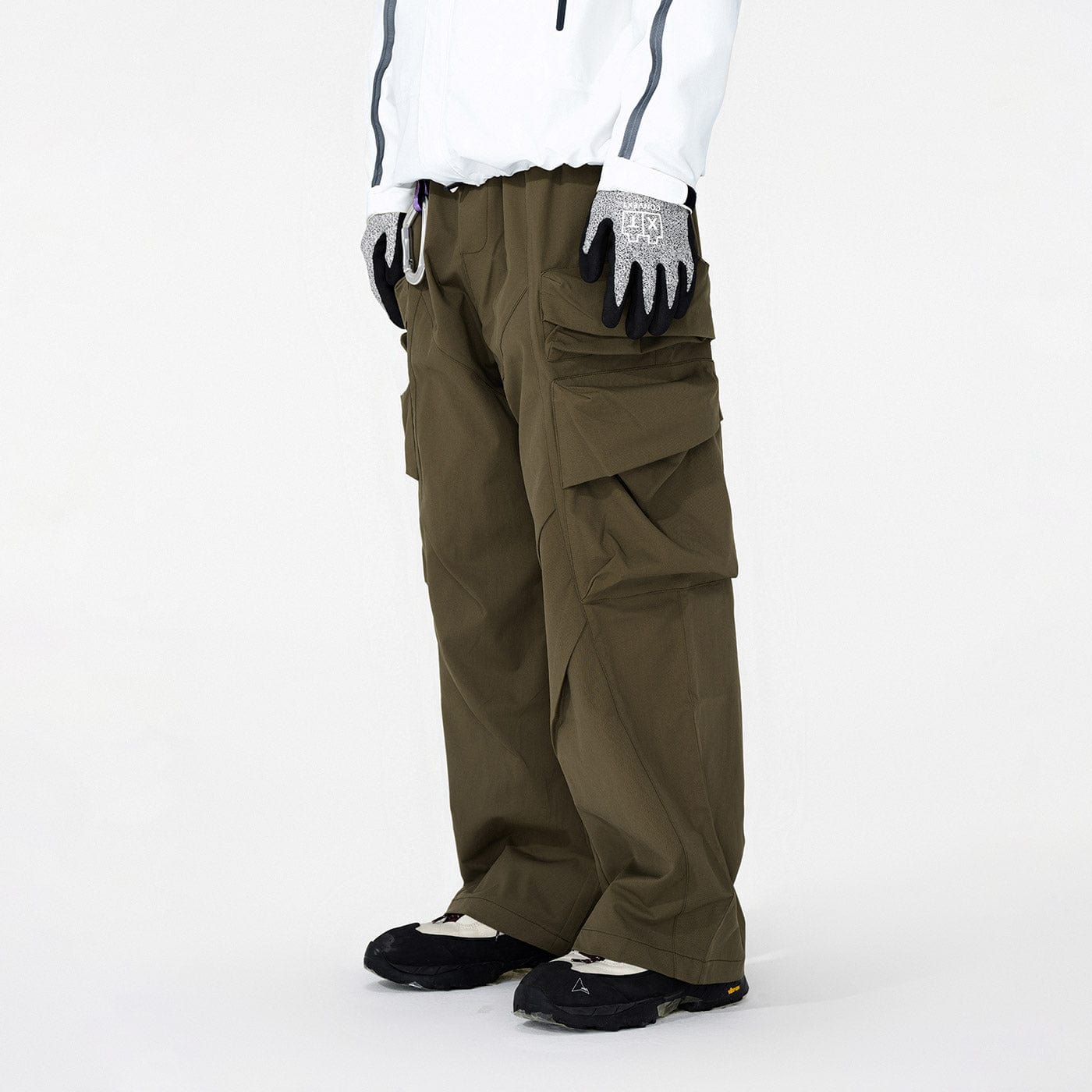 ENSHADOWER Big Pockets Crinkled Oversized Cargo Pants