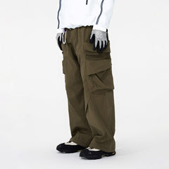 ENSHADOWER Big Pockets Crinkled Oversized Cargo Pants