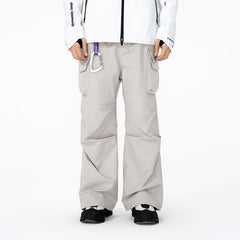 ENSHADOWER Big Pockets Crinkled Straight Pants
