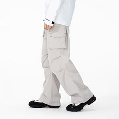 ENSHADOWER Big Pockets Crinkled Straight Pants
