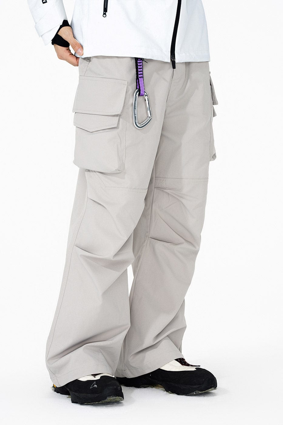 ENSHADOWER Big Pockets Crinkled Straight Pants