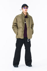 ENSHADOWER Asymmetric Magnetic Snap Down Jacket
