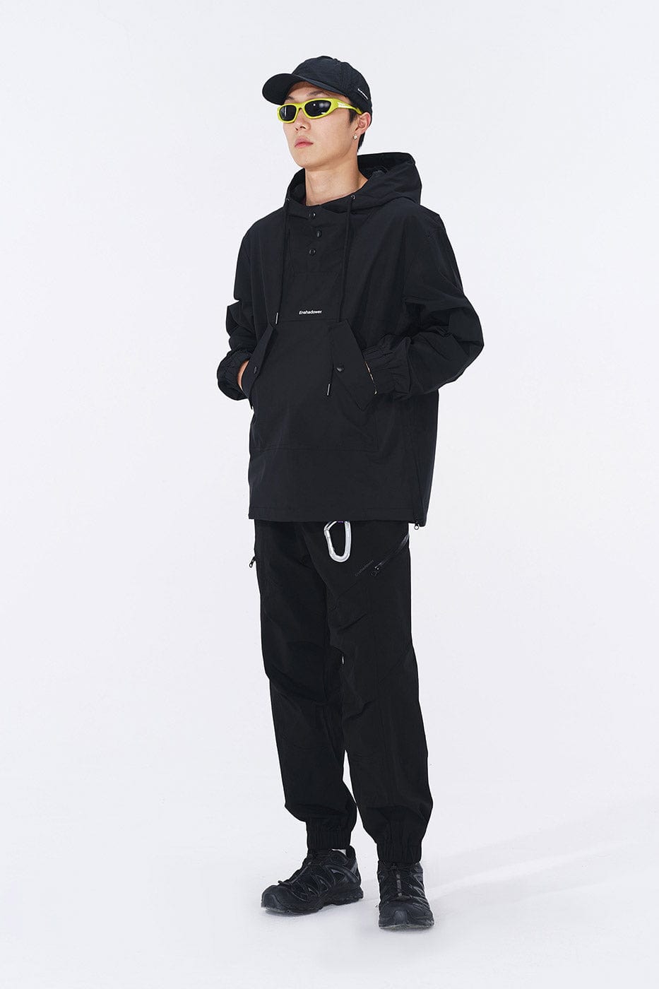 ENSHADOWER Crinkled & Pleated Zipper Jogger