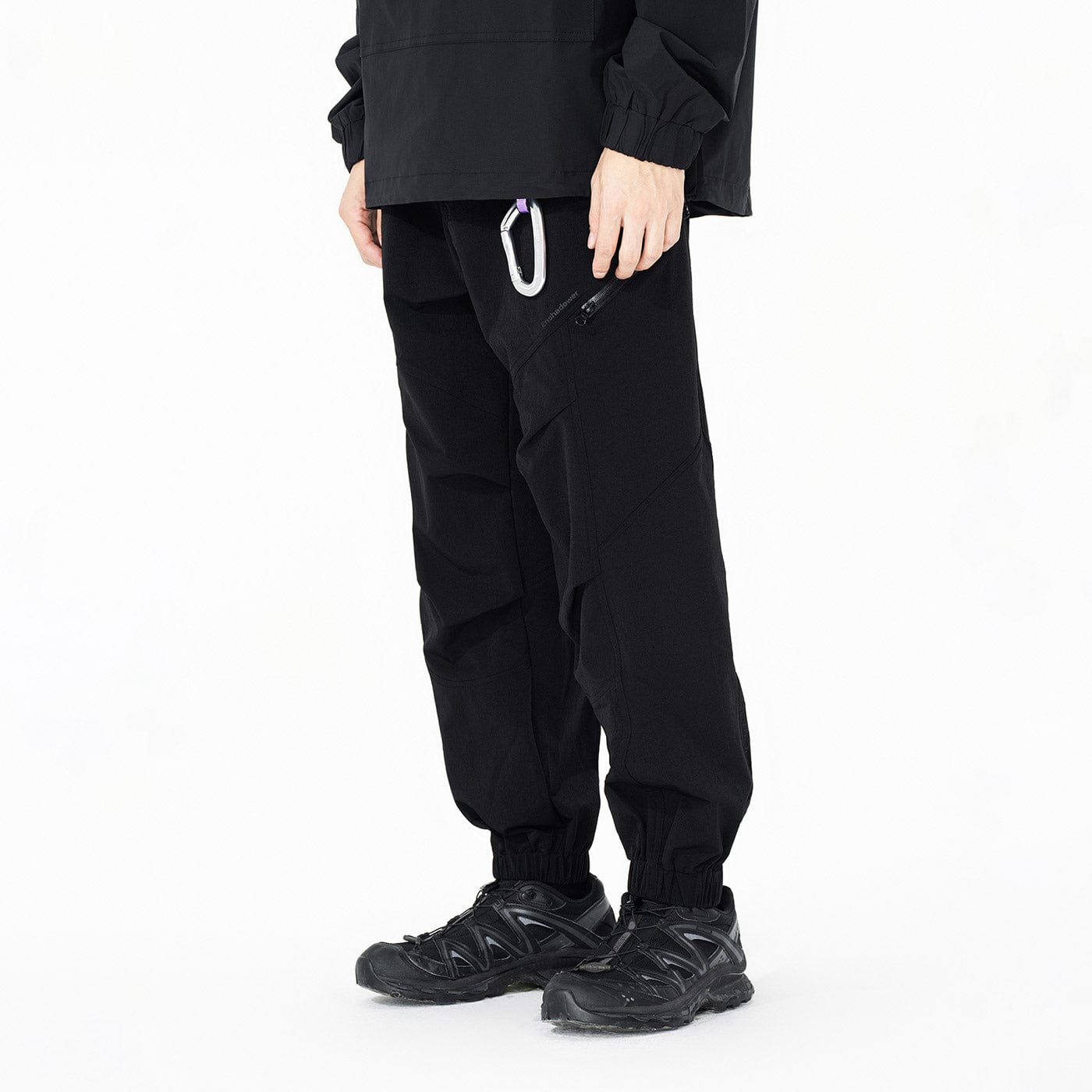ENSHADOWER Crinkled & Pleated Zipper Jogger