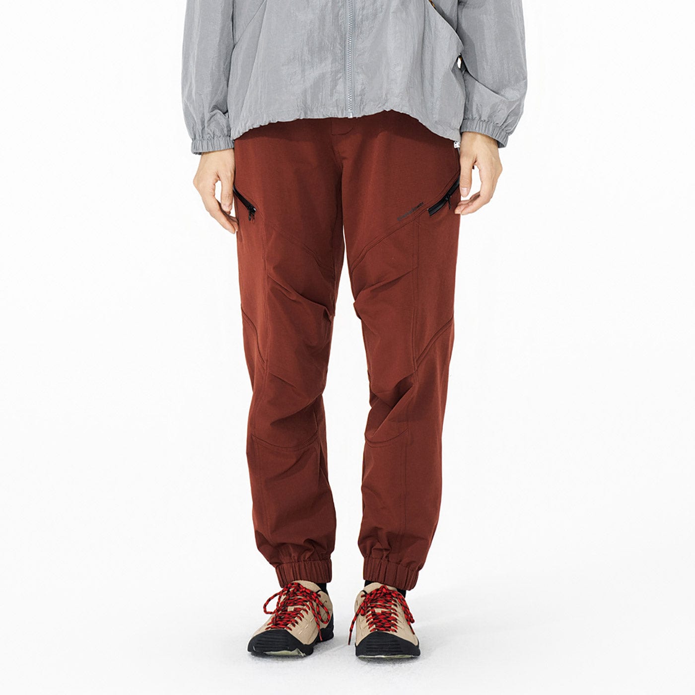 ENSHADOWER Crinkled & Pleated Zipper Jogger