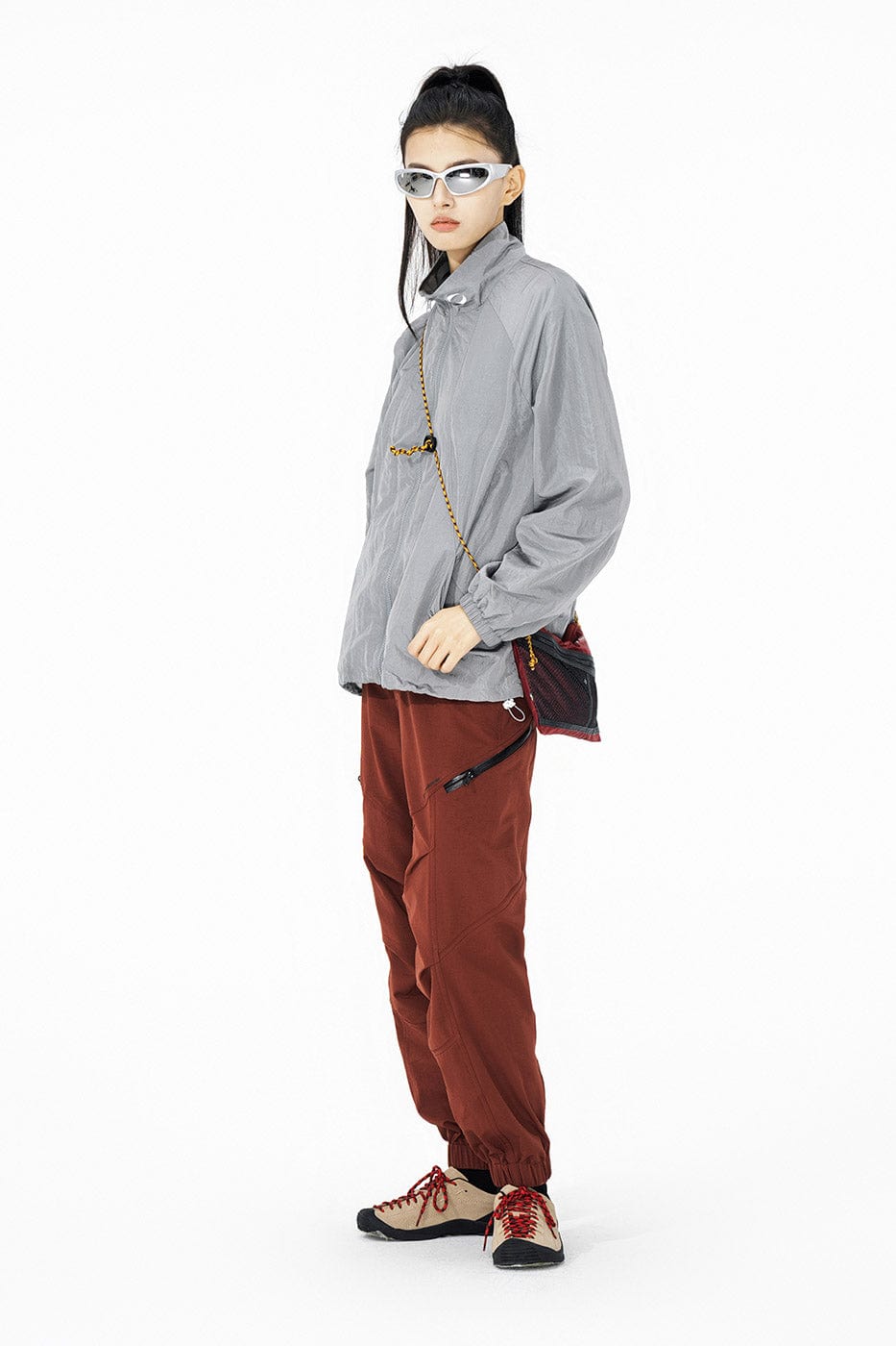 ENSHADOWER Crinkled & Pleated Zipper Jogger