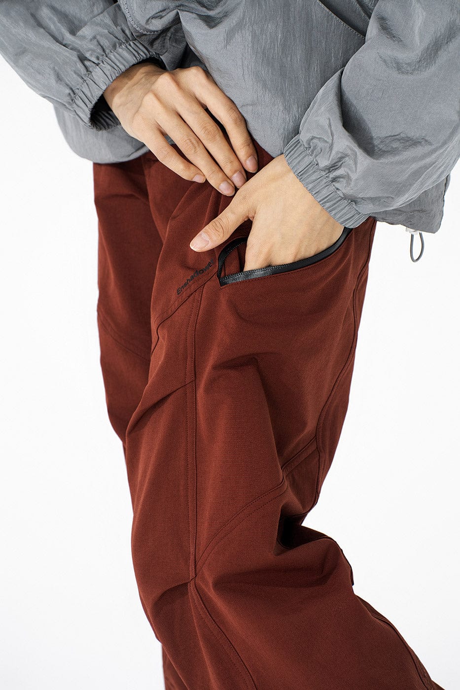 ENSHADOWER Crinkled & Pleated Zipper Jogger
