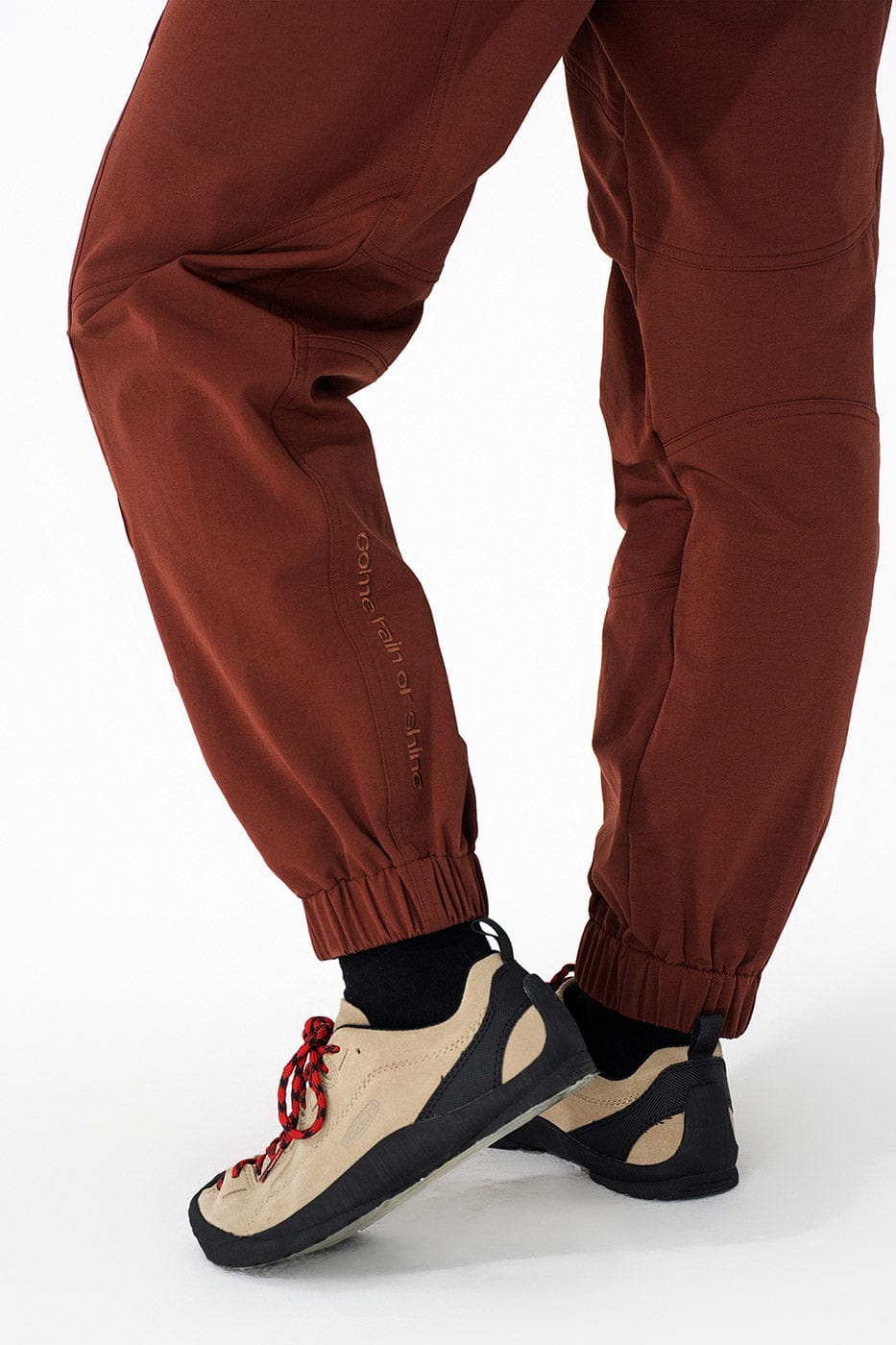 ENSHADOWER Crinkled & Pleated Zipper Jogger