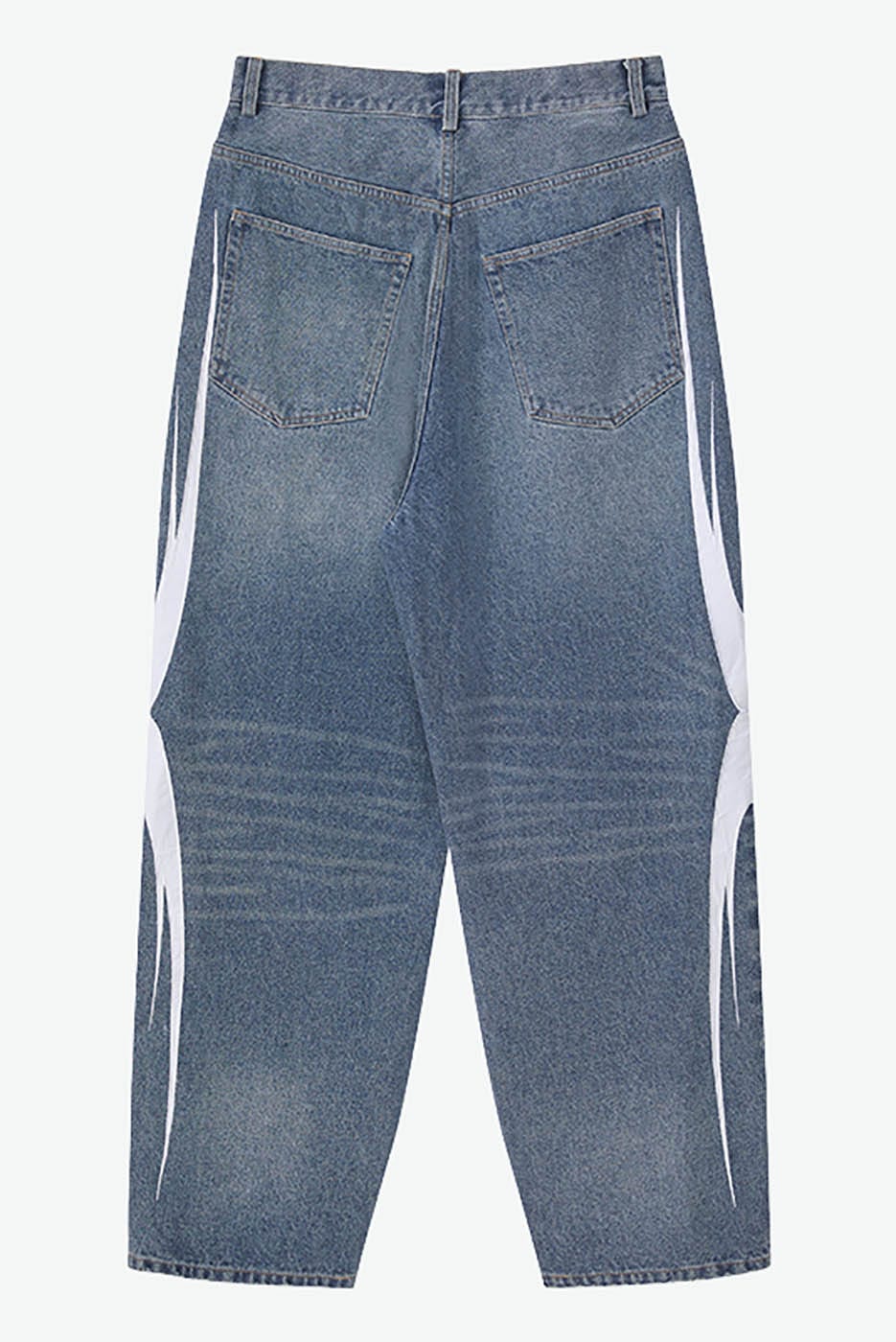 RTVG Washed Patchwork Baggy Jeans