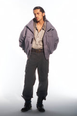 TRECLUB Utility Canvas Straight-Leg Pants