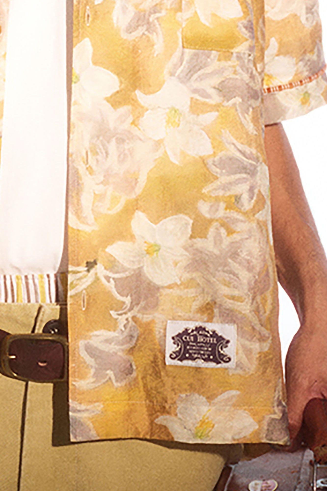 TRECLUB Floral Full-Print Cuban Half Shirt