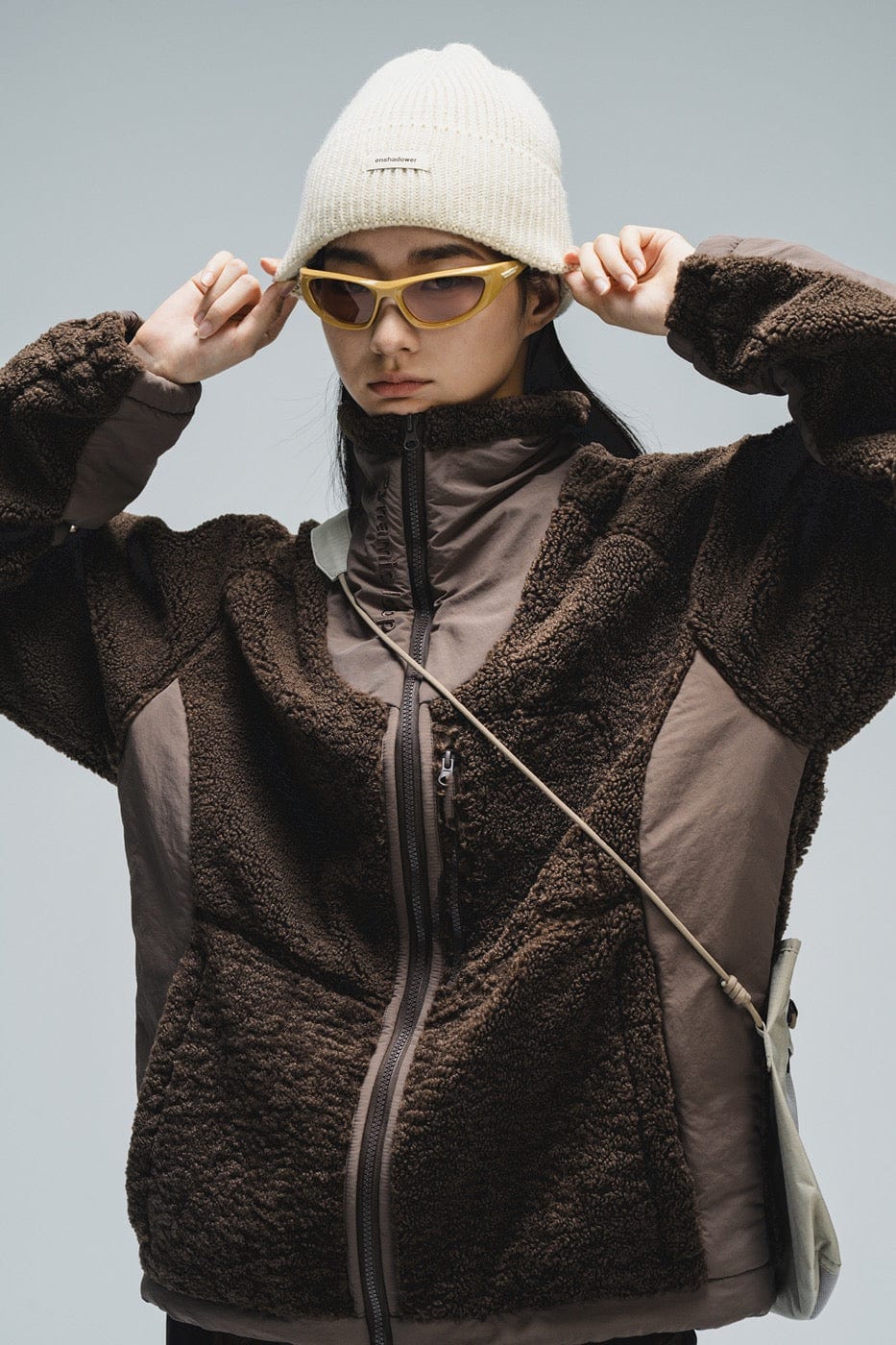 ENSHADOWER Spliced High-Collar Fleece Jacket