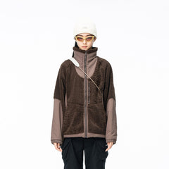ENSHADOWER Spliced High-Collar Fleece Jacket