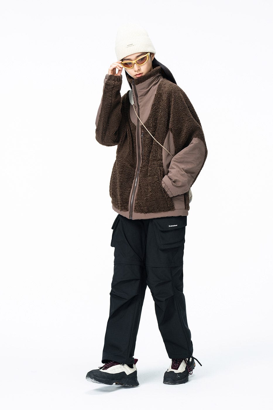 ENSHADOWER Detachable Big Pockets Crinkled Pants