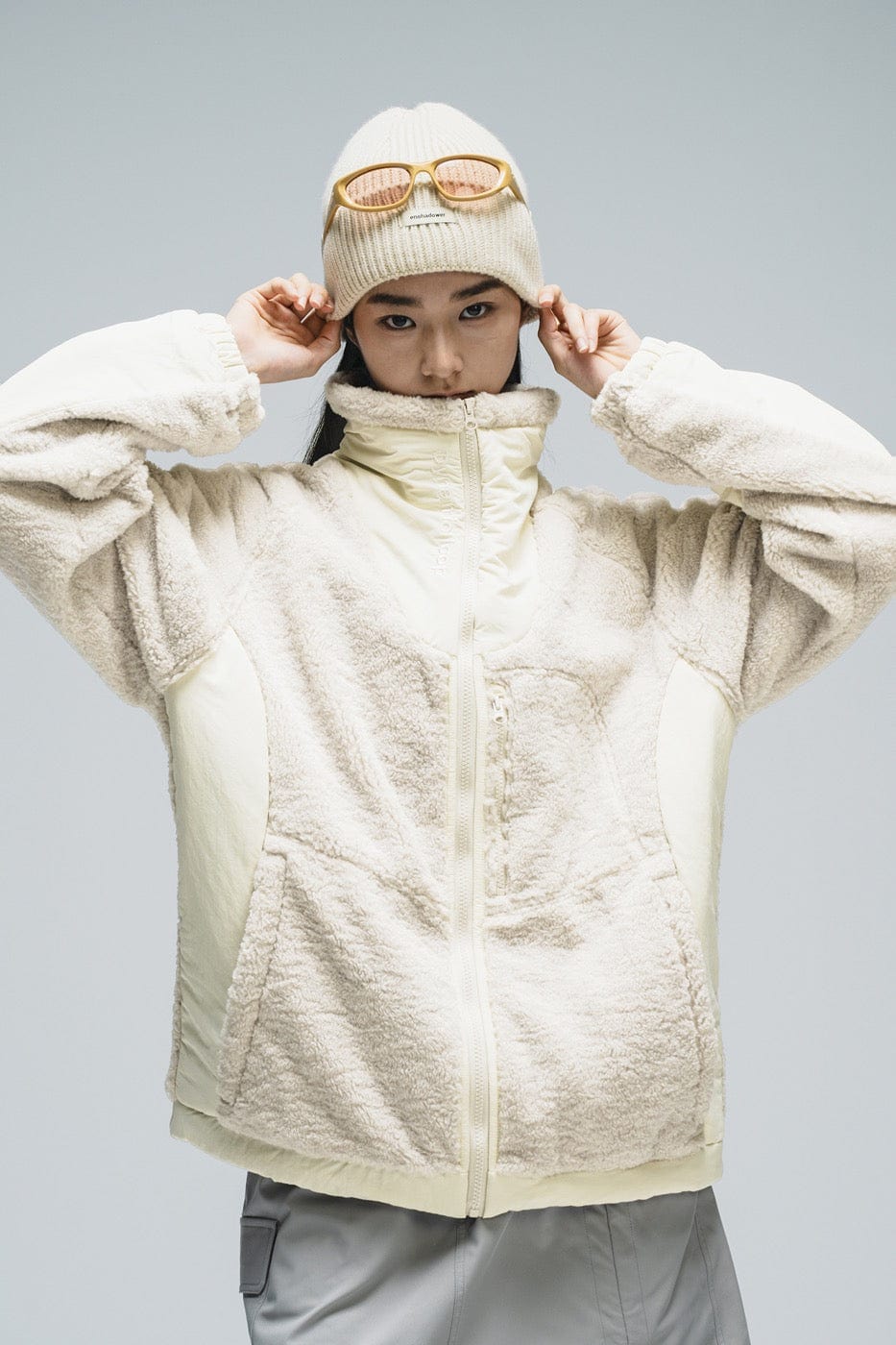 ENSHADOWER Spliced High-Collar Fleece Jacket