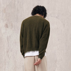 IN EXISTENCE Essential Ribbed Henley Sweater